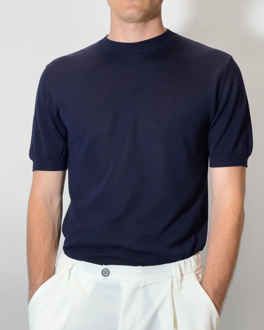 T-Shirt in filo a girocollo