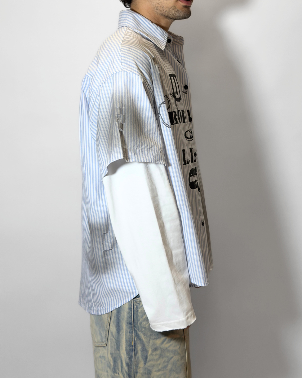 Camicia con stampa a maniche corte