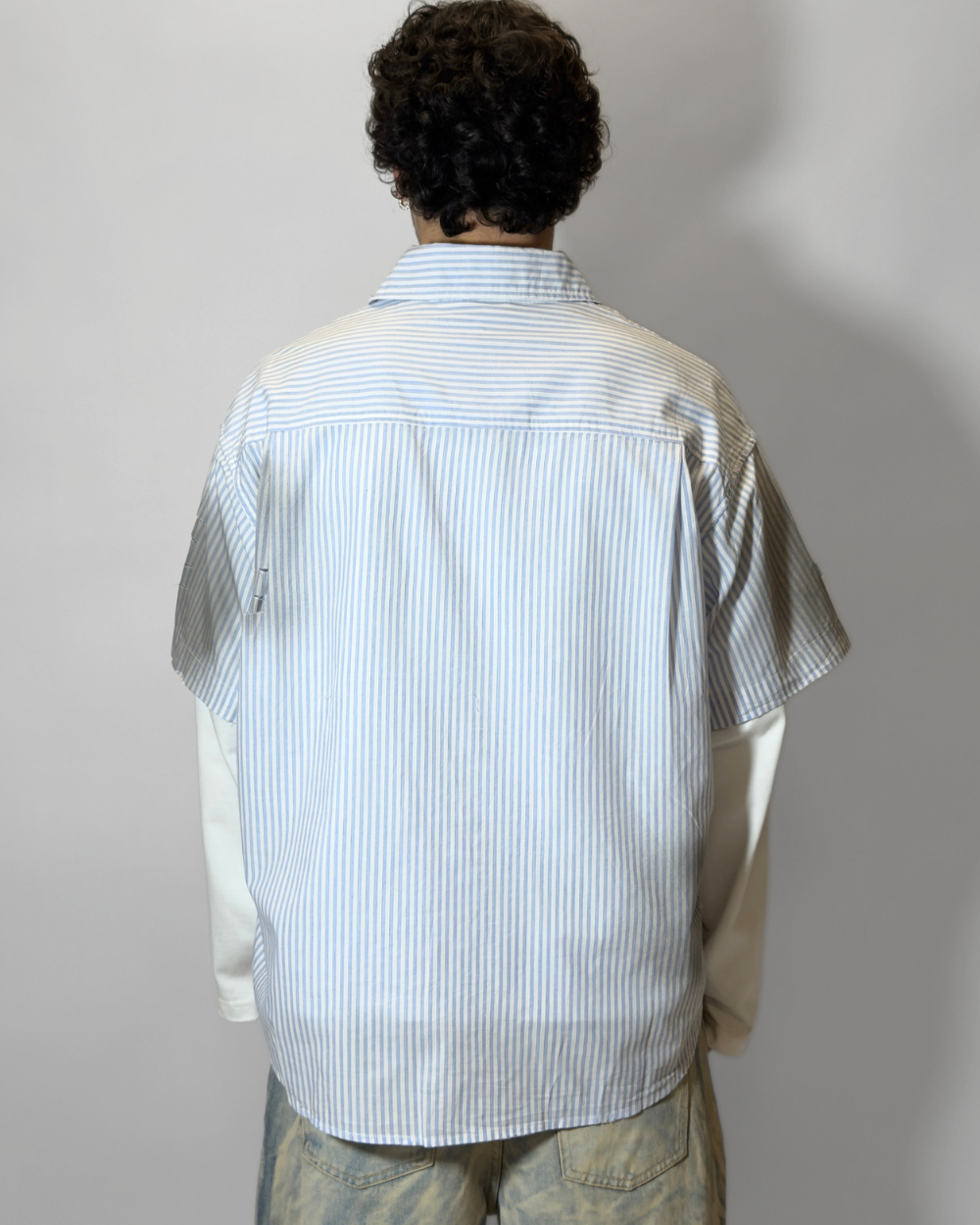 Camicia con stampa a maniche corte