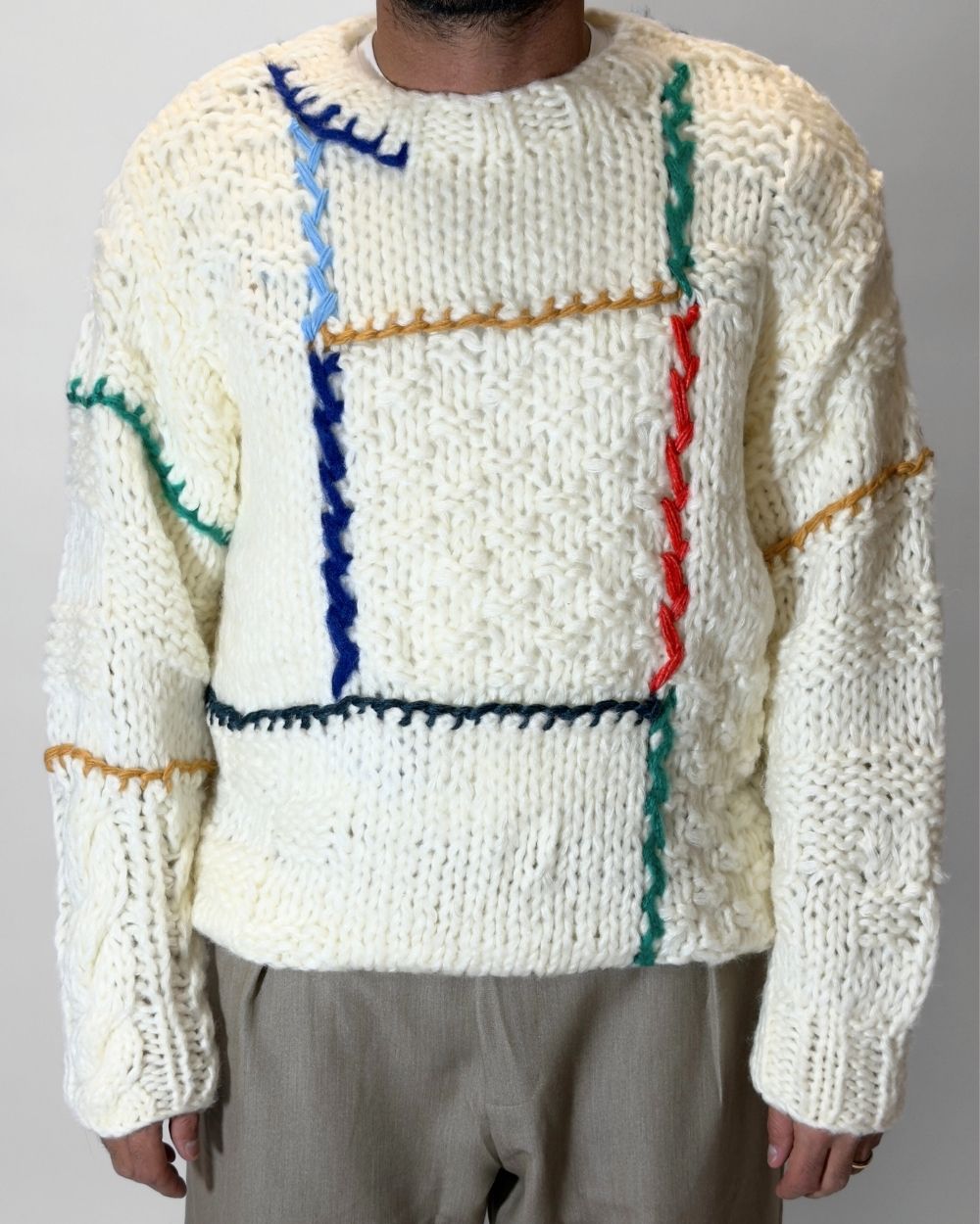 Maglione Stile Uncinetto